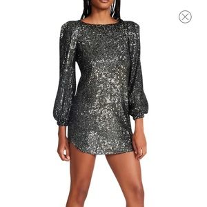 BB Dakota by Steve Madden Long Sleeve Sequin Dress